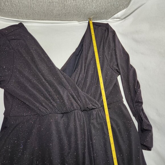 TIFFANY ROSE Maternity Isabella Glitter Black Surplice Dress Size6 USA 14/16. - Picture 13 of 16